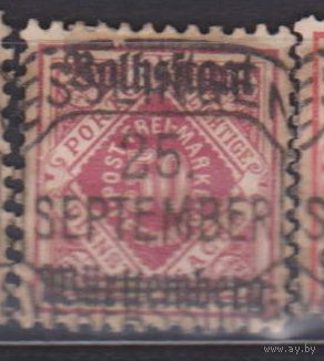 Вюртемберг Германия 1919 год Лот 11 С НАДПЕЧАТКОЙ менее 35 % от каталога по курсу 3р