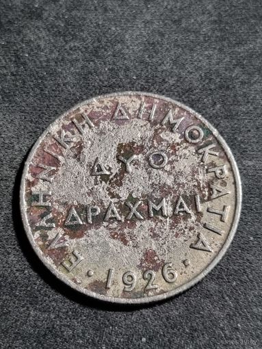 Греция 2 драхмы 1926