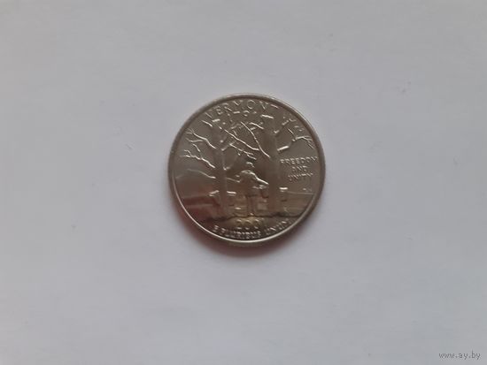 США квотер 2001 штат Вермонт