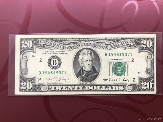 20 долларов США 1990, (B) New York