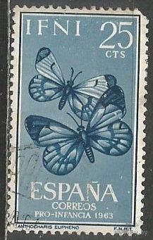Ифни. Бабочка. 1963г. Mi#224.