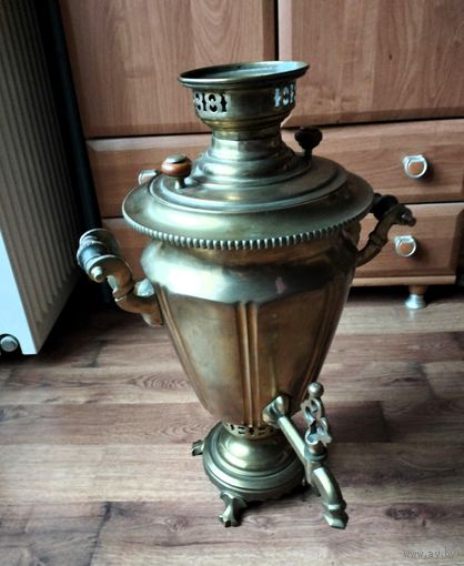 Самовар, Тульский патронный завод. Довоенный. Латунь. Для интерьера.