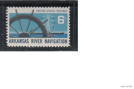 США-1968, (Мих.966),  **   , Флот, Навигация (одиночка)