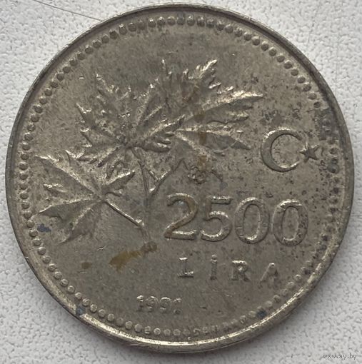 Турция 2500 лир 1991 г.