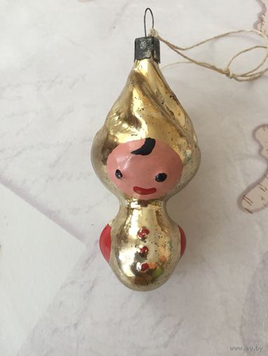 Елочная игрушка. Маленький Клоун? Стекло.
