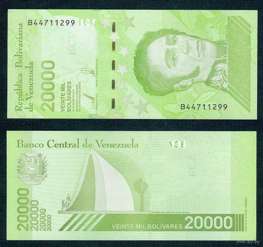 Венесуэла 20000 боливар 2019 год, UNC