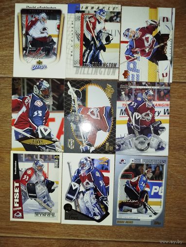 Хоккейные карточки.НХЛ. ВРАТАРИ.Colorado Avalanche. 16 КАРТ