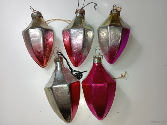 Ёлочные игрушки -  Кристаллы , СССР .