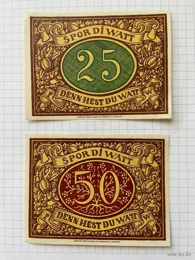 Нотгельд 25-50 пфеннигов Германия Шневериндинген-0101