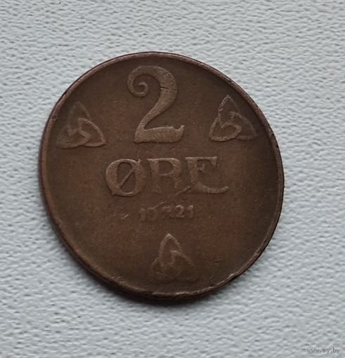 Норвегия 2 эре, 1921 4-10-19
