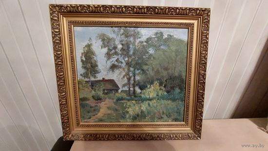 Лагун Владимир Андреевич. 1922-2004г Холст масло 1965г(Ивье) 41-46см (член Союза Художников БССР)