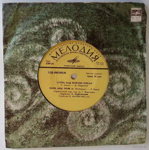 ЕР ВИА Корабели / Украiнський Нар. Хор Iм. Г. Верьовки – Карпатська Нiч (1971)