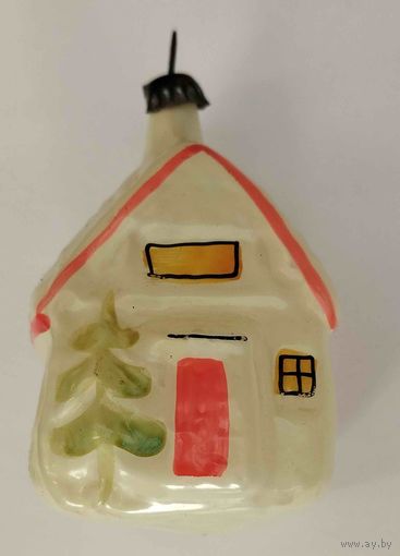 Елочная игрушка СССР . Домик