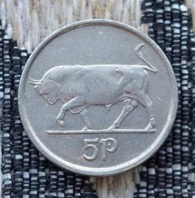 Ирландия 5 пенни 1992 года, AU. Бык.