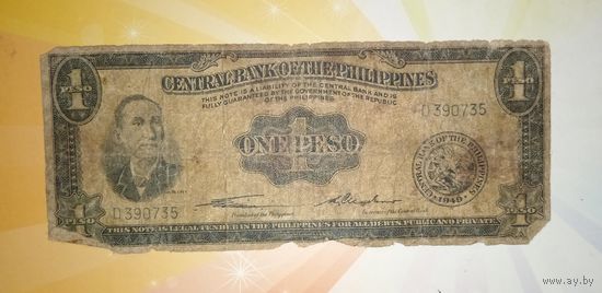 Филиппины 1 песо 1949г