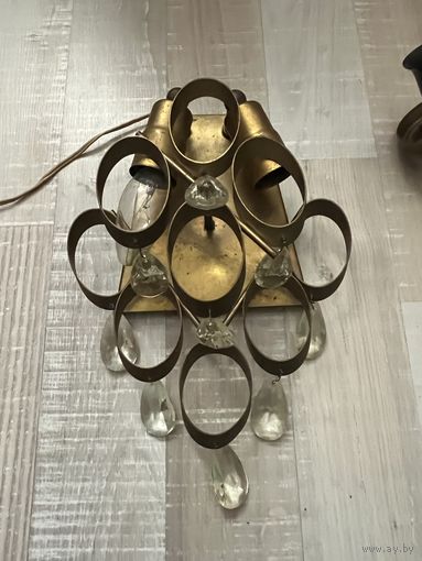 Старинный настенный светильник, бра , латунь