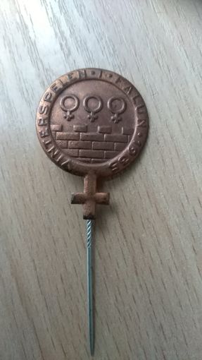 Знак VINTERSPELEN I FALUN 1935 Зимние игры Фалунь 1935 года
