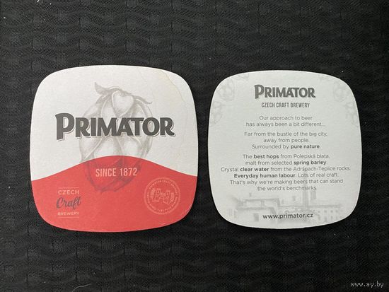 Подставка под пиво Primator No 1 /Чехия/