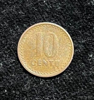 Монета Литва 10 центов, 1991