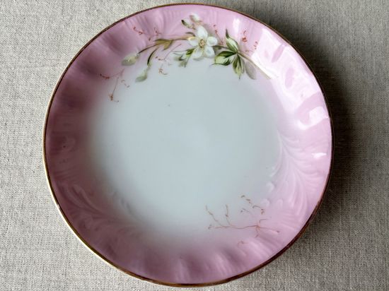 Розетка блюдце фарфор Гарднер роспись 10см клеймо