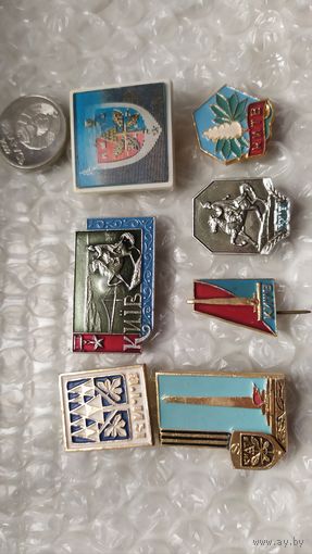 Значки СССР, город Киев, 7 шт