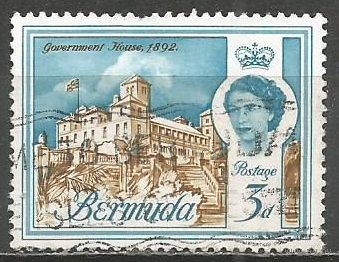Бермуды. Королева Елизавета II. Дом Правительства. 1962г. Mi#164.