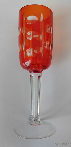 Бокал/рюмка. СССР. Красное стекло. 13 см высота.