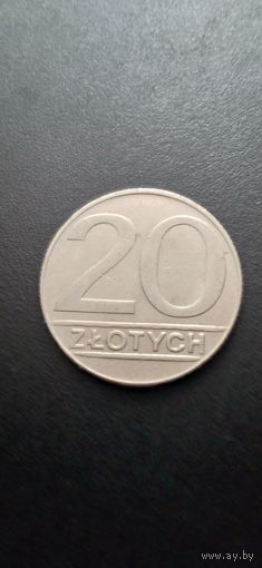 Польша 20 злотых 1989 г.