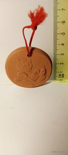 Плакетка-медаль.  Глина.