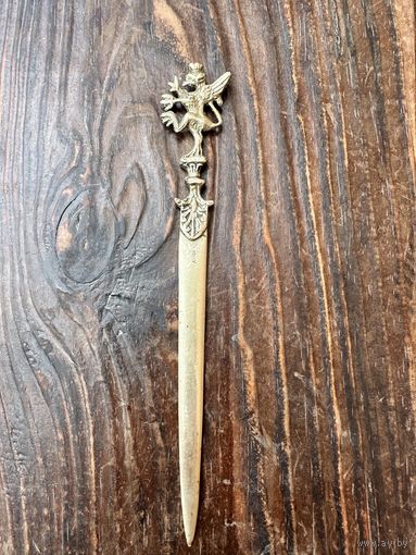 Красивый латунный нож для писем, Европа, много лотов с рубля