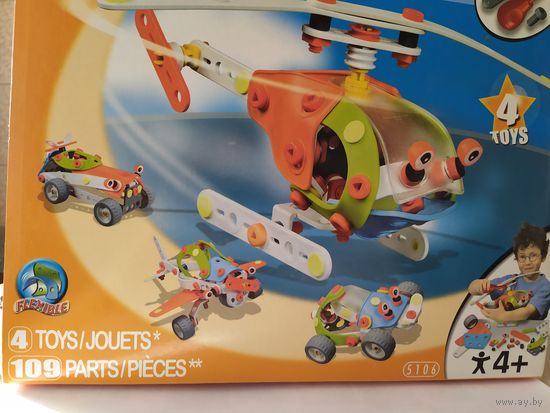 Конструктор Meccano(Франция),возраст +4,4 модели техники поочередно