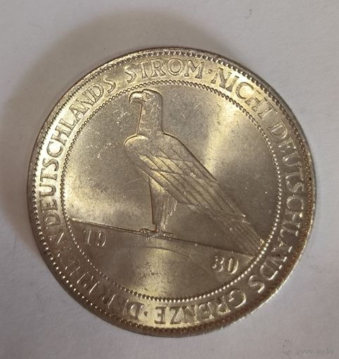 5 марок 1930 Веймар - Освобождение Рейнланда - люкс! Горящая! Нечастая!