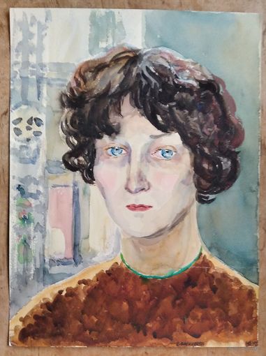 Валентина Михеева. Автопортрет. Акварель. 36х48 см.