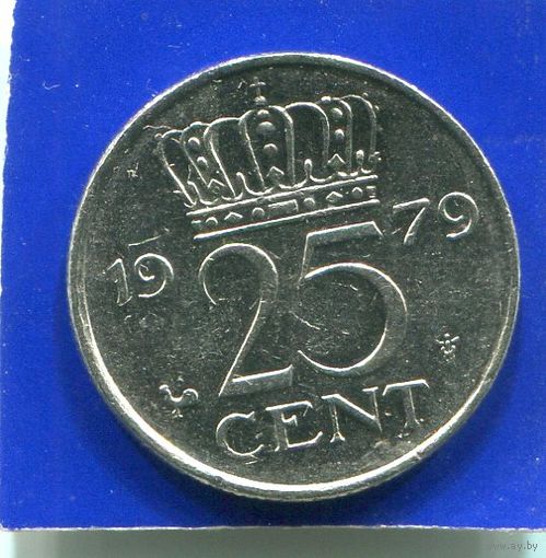 Нидерланды 25 центов 1979