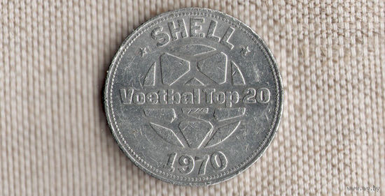 Жетон 1970 Футбол/токен Shell "Топ 20 футболистов /Нидерланды