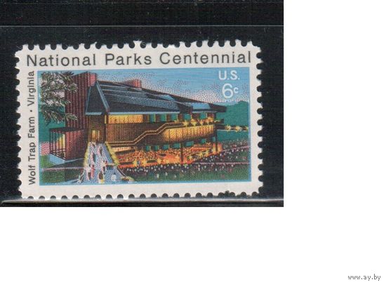 США-1972, (Мих.1068) , **  , Нац. парки, Ферма, Вирджиния(одиночка)
