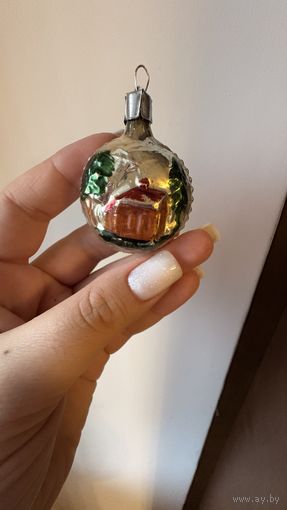 Елочная игрушка ссср домик в лесу