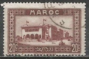 Французское Марокко. Главпочтамт в Касабланке. 1933г. Mi#99.