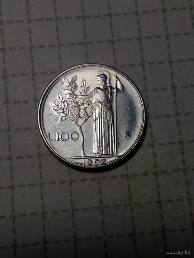 100 лир Италия  1992 год