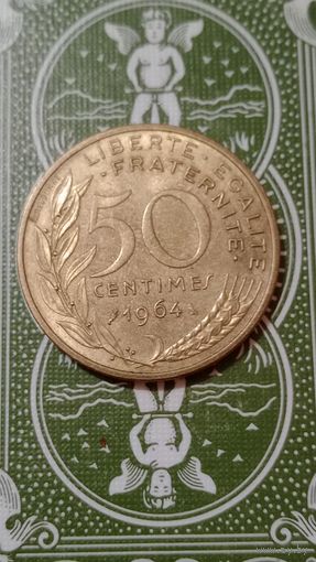 Франция 50 сантимов 1964