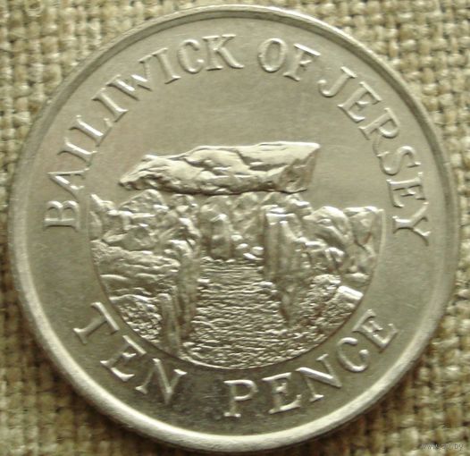 10 пенсов 1992 Джерси