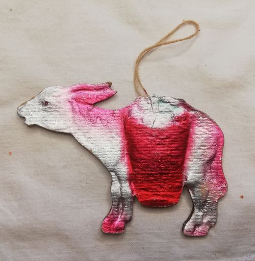 Елочная игрушка "Ослик", картонаж, СССР