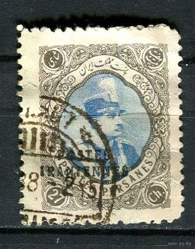Иран - 1938 - Шах Реза Пехлеви 27Ch с надпечаткой POSTES IRANIENNES - [Mi.654] - 1 марка. Гашеная.  (LOT FJ19)-T10P23
