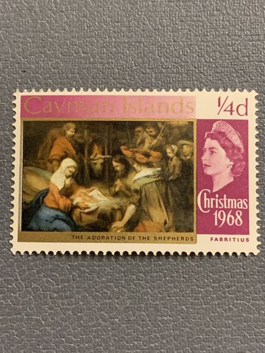 Каймановый острова 1968. Живопись. Рождественская марка