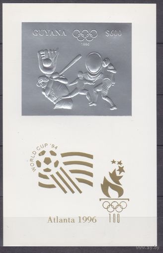 1993 Гайана 4295/Bb серебро Люкс Олимпийские игры 1996 года в Атланте / Чемпионат мира по футболу 1994 года в США 25,00 евро