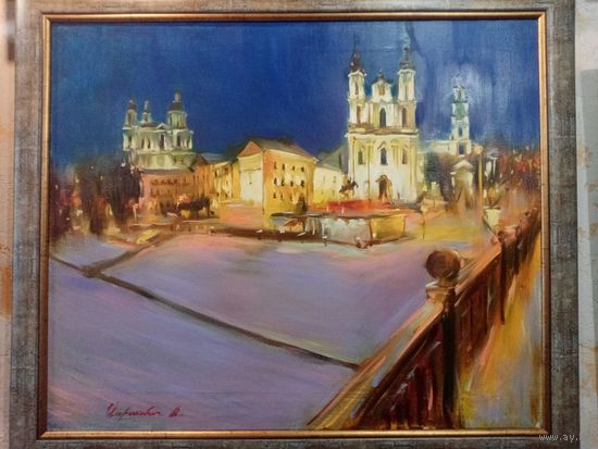 Царикович Владимир "В центре Витебска", холст масло 50х80см