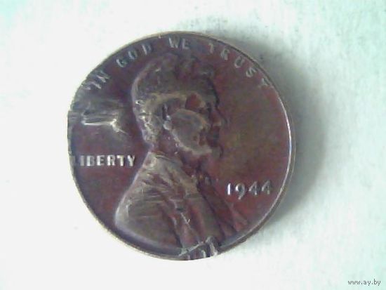 Монеты. США 1 цент 1944.