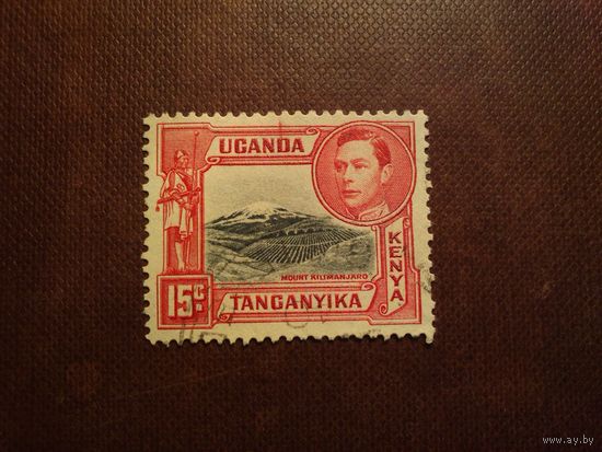 Британская колония Кения , Уганда, Танганьика 1938/43 гг.Король Георг VI и гора Килиманджаро./19а/