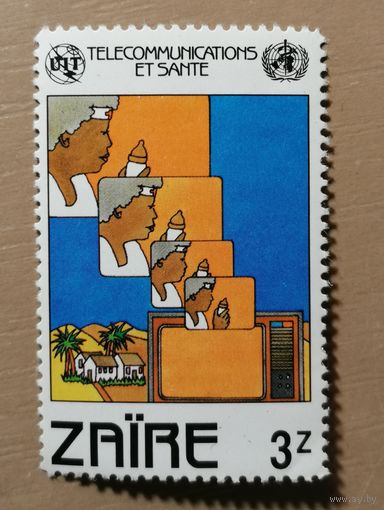 Марка Заир, телекоммуникации людям, 1983 г.