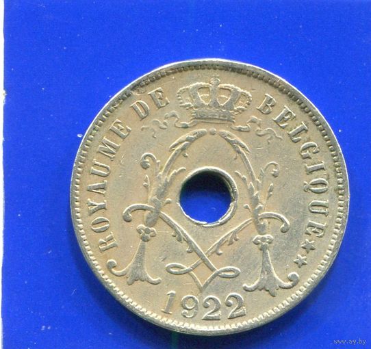 Бельгия 25 сантимов 1922 BELGIQUE